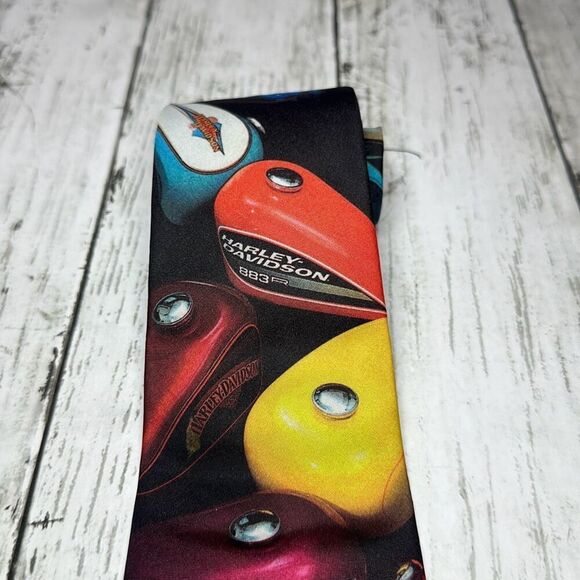 Ralph Marlin Men’s Harley Custom Tanks Tie 1994 - Picture 3 of 6